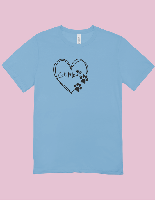 Cat Mom Customizable T-Shirt