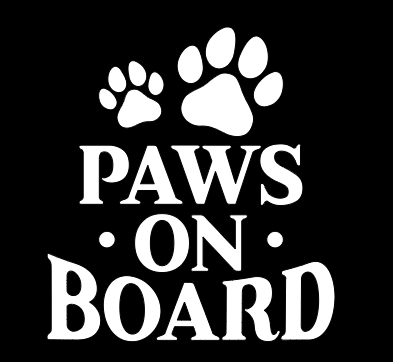 Paws On Board Car Vinyl Decal